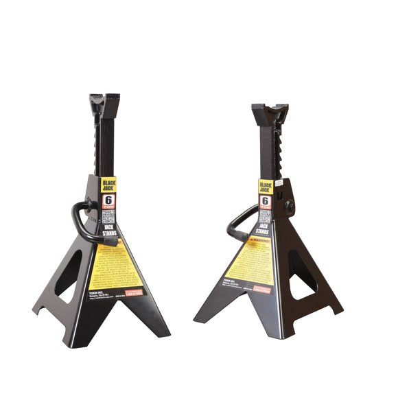 Black Jack T46002W 6 Ton Heavy Duty Jack Stands Pair - Premium Car Lift Supports for Auto Repair, Vehicle Maintenance & Garage Safety