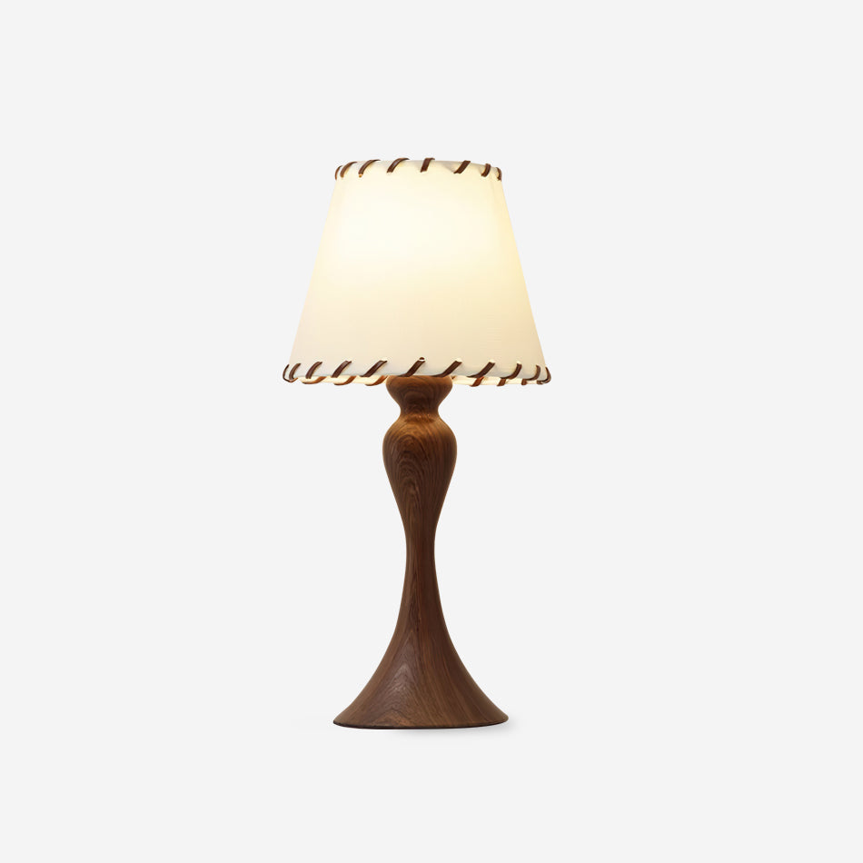 Nala Wood Table Lamp - Handcrafted Modern Nightstand Lamp for Bedroom, Living Room, Office | Warm White LED Light for Cozy Ambience & Home Decor