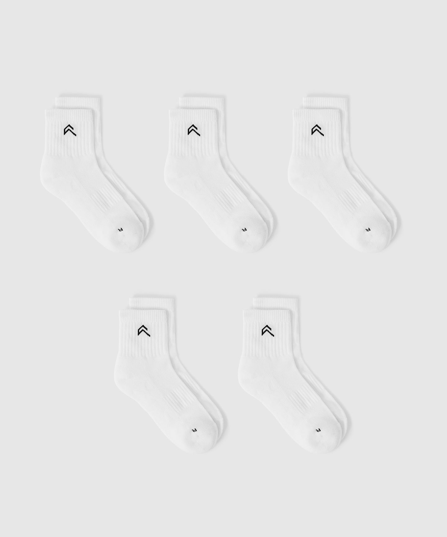 5-Pack Mid Crew Socks for Men & Women - Breathable Cotton White Athletic Socks for Running, Gym & Everyday Wear