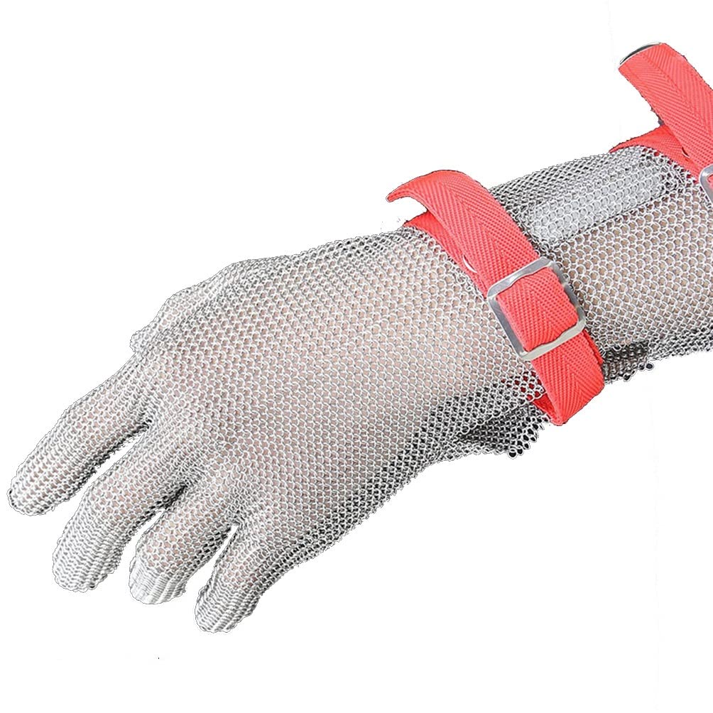 Cut Resistant Metal Gloves - Arm Protection Safety Work Gloves for Wood Carving, Construction & Labor - Durable Cut Proof Gloves (19cm Arm Length, XS/1 Pair) - Ideal for DIY Projects, Kitchen Use & Industrial Safety