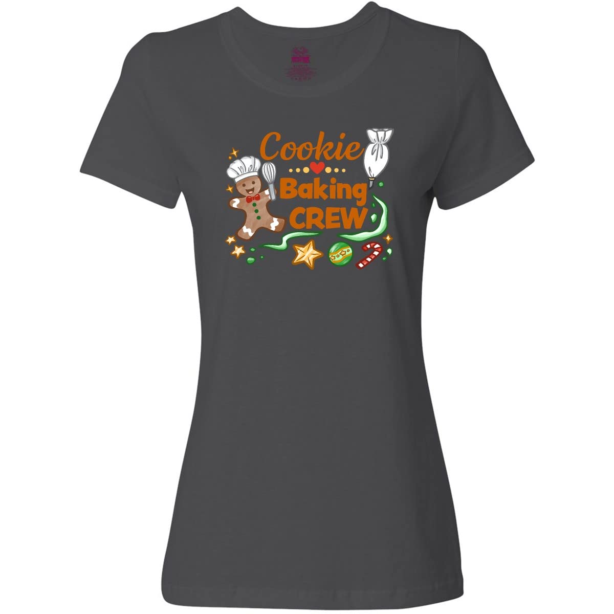 Inktastic Cute Cookie Baking Crew Women's T-Shirt - Funny Baking Lover Gift for Women - Perfect for Kitchen, Baking Parties & Cookie Enthusiasts
