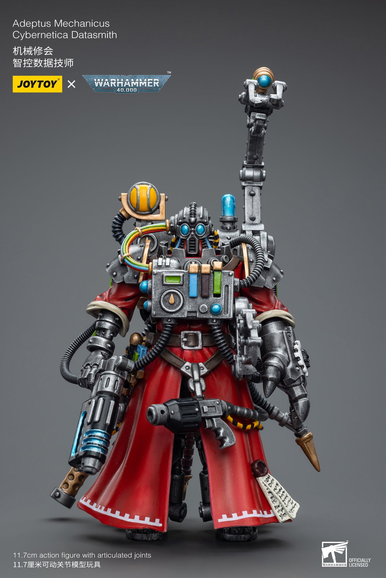 1/18 JOYTOY Warhammer 40K Adeptus Mechanicus Cybernetica Datasmith Action Figure - Highly Detailed Collectible Miniature for Tabletop Gaming & Display