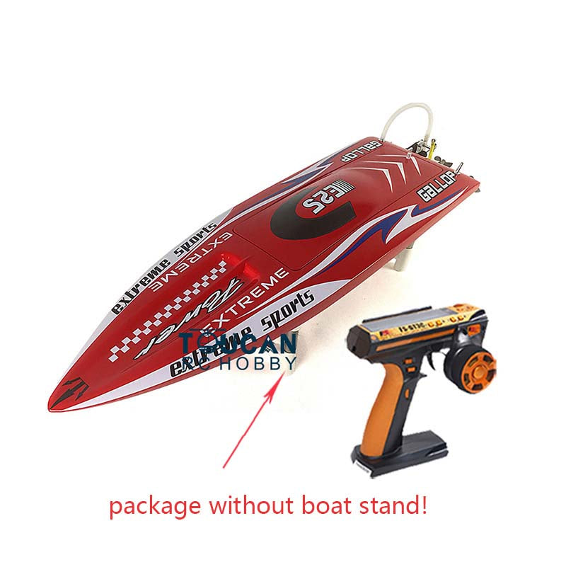 High-Speed E25 Fiberglass Electric Racing RC Boat - RTR with Brushless Motor, Servo, ESC, Battery & Transmitter - DIY Model 640x195x105mm (65-70km/h) - Perfect for Ponds, Lakes & Competitive RC Racing