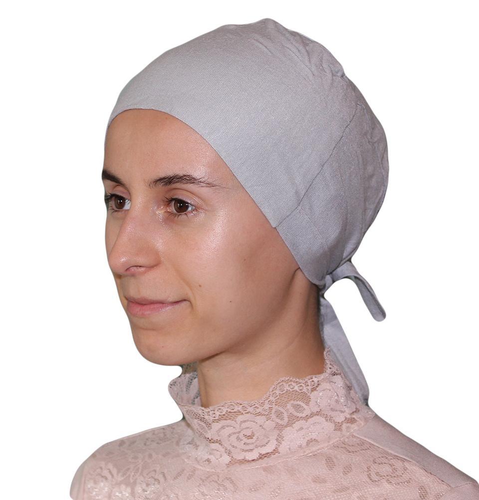 Armine Jersey Hijab Bonnet Underscarf - Soft Grey Muslim Headwear for Sleeping & Daily Use