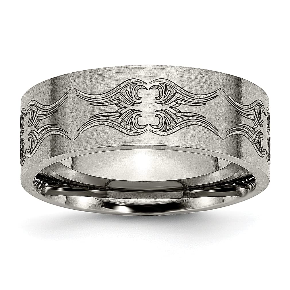 Titanium 8mm Wedding Band Ring for Women - Elegant Jewelry Gift for Her - Perfect for Anniversaries & Proposals