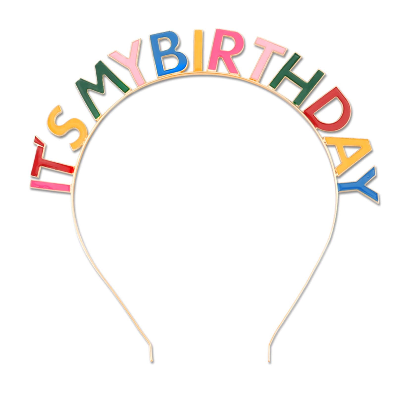 CIEHER Rainbow Birthday Crown Headband for Women - Sparkling Birthday Tiara & Happy Birthday Decorations - Perfect Birthday Girl Accessory for Parties, Photos & Celebrations - Great Gift Idea for Her