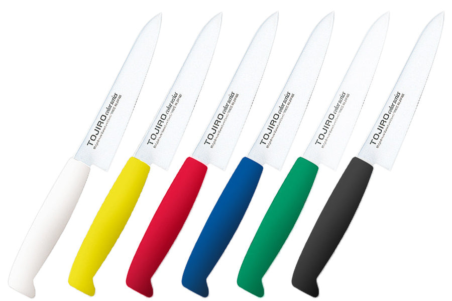 TOJIRO 120mm Petty Knife - Molybdenum Vanadium Steel Blade, 6 Color Options - Perfect for Kitchen Prep, Slicing & Small Cutting Tasks