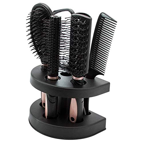 Premium Hair Comb Set for Men & Women - Detangling & Massage Hairbrush with Mirror - Styling Tools for Adults & Kids - Perfect for Home, Travel & Salon Use