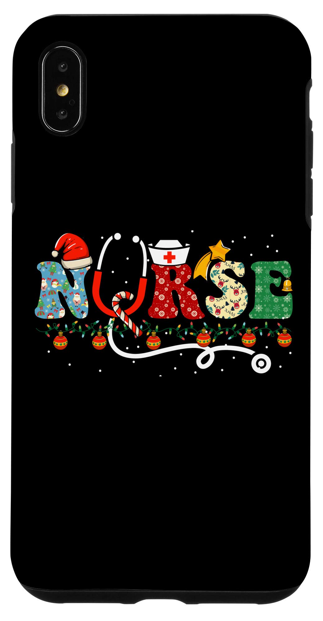 iPhone XS Max Christmas Gifts for Nurses - Holiday Themed Nursing Phone Case for Women | Perfect Nurse Appreciation Gift for Christmas, Nurses Week & Medical Professionals