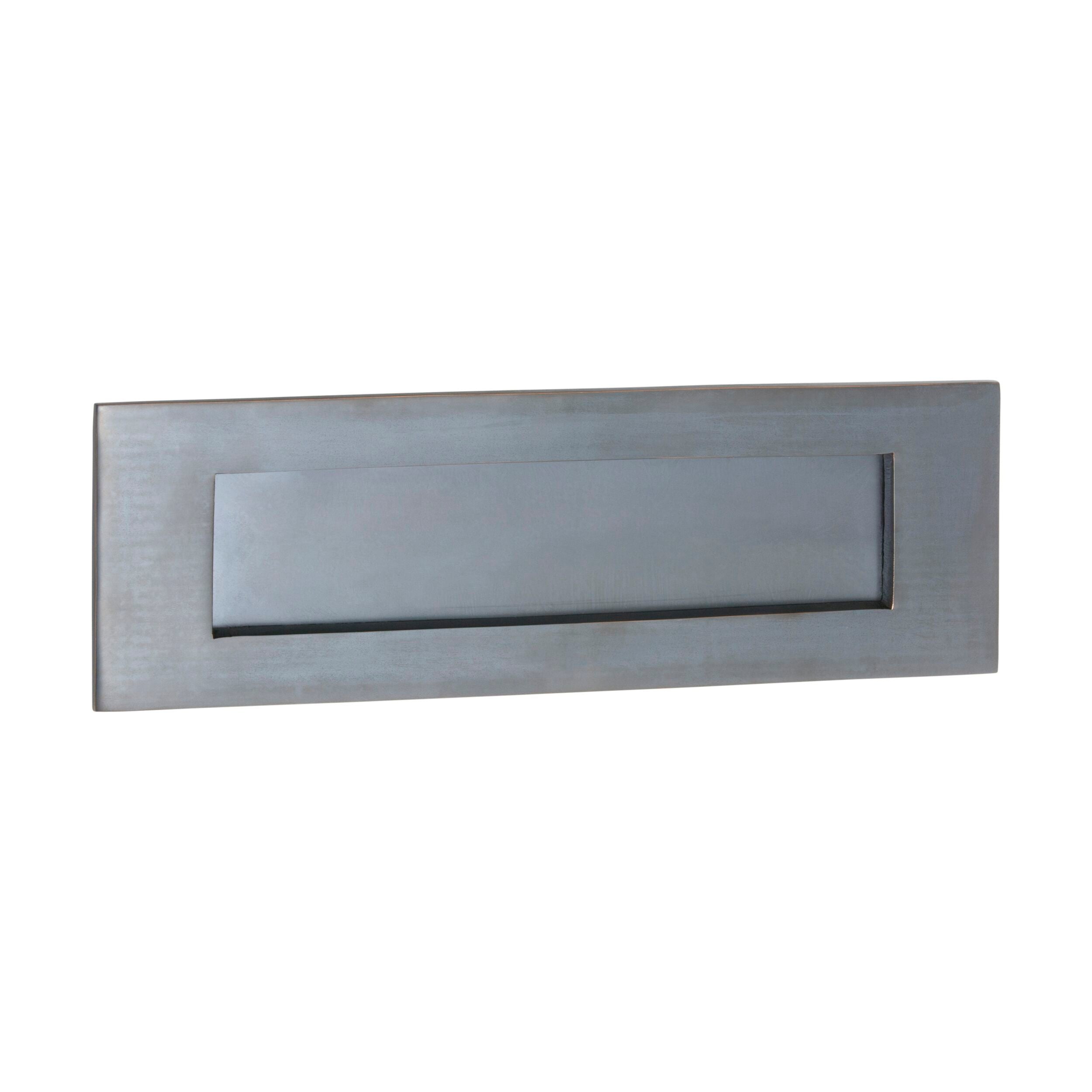 Antique Copper Letter Plate - 1358 Mail Slot - 100mm x 300mm (H x W) - Vintage Style Door Mailbox for Home & Office Entryway