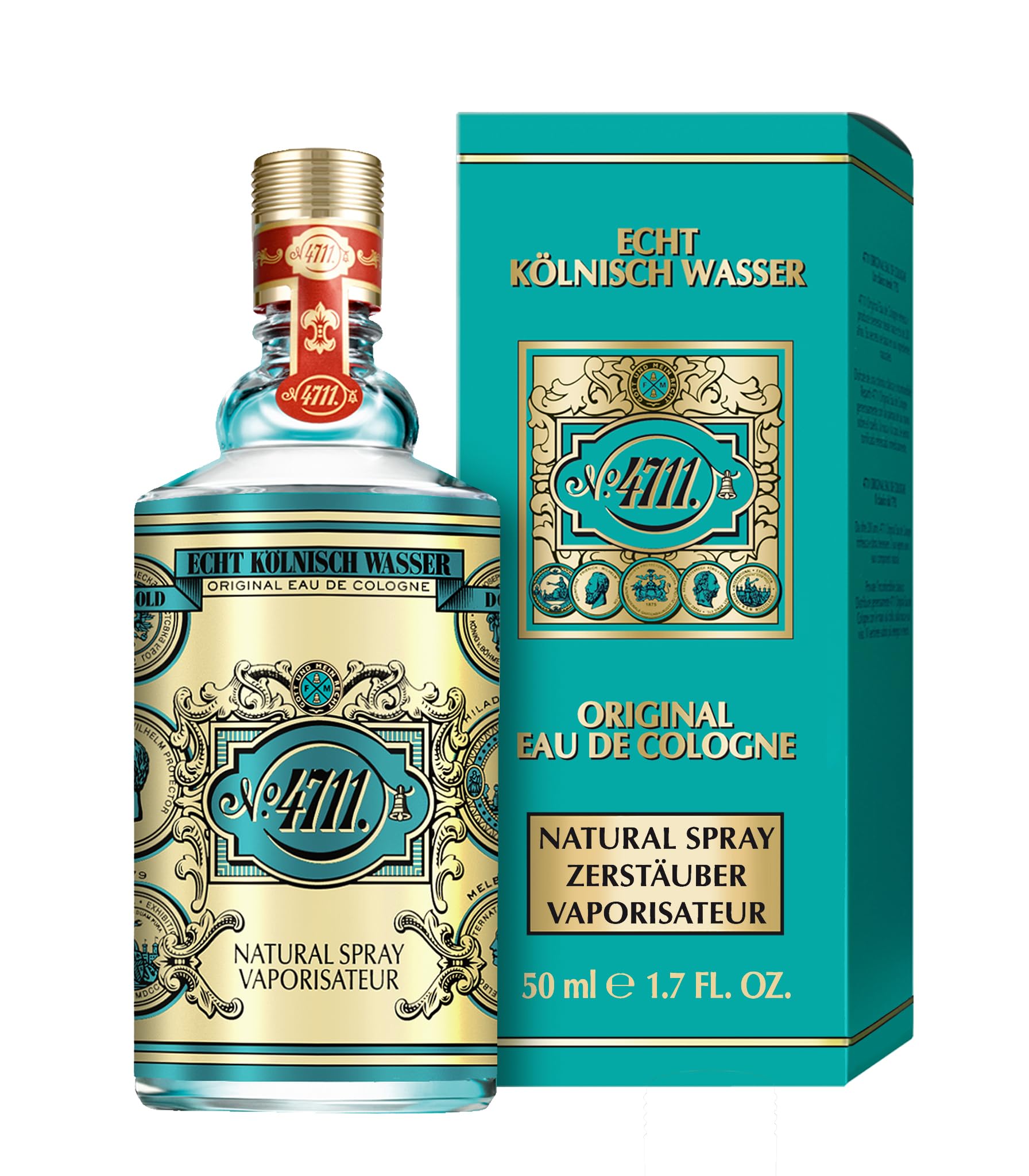 4711 Original Eau de Cologne for Men & Women - 1.7 oz Splash Bottle | Classic Unisex Cologne for Everyday Wear, Office & Special Occasions