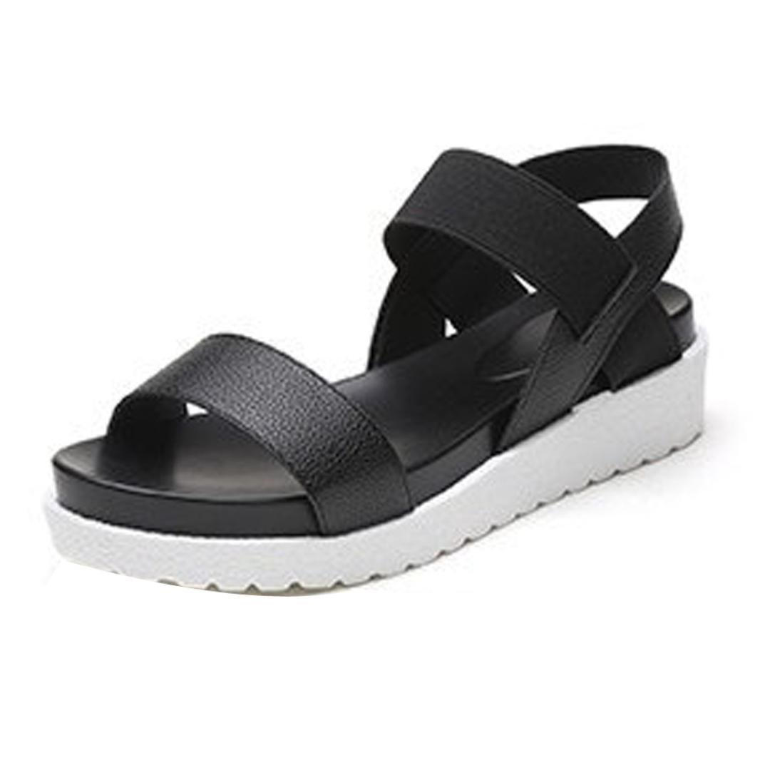 Neartime Women's Patchwork Peep-Toe Sandals - Spring Summer Casual Flip Flops for Women | Comfortable Beach Walking & Vacation Shoes