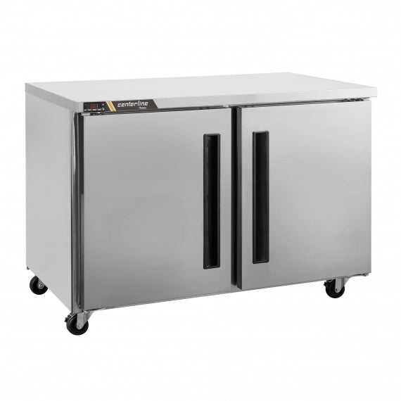 Centerline 60 Undercounter Refrigerator with 2 Solid Doors - Compact Commercial Fridge for Bars, Restaurants & Home Kitchens