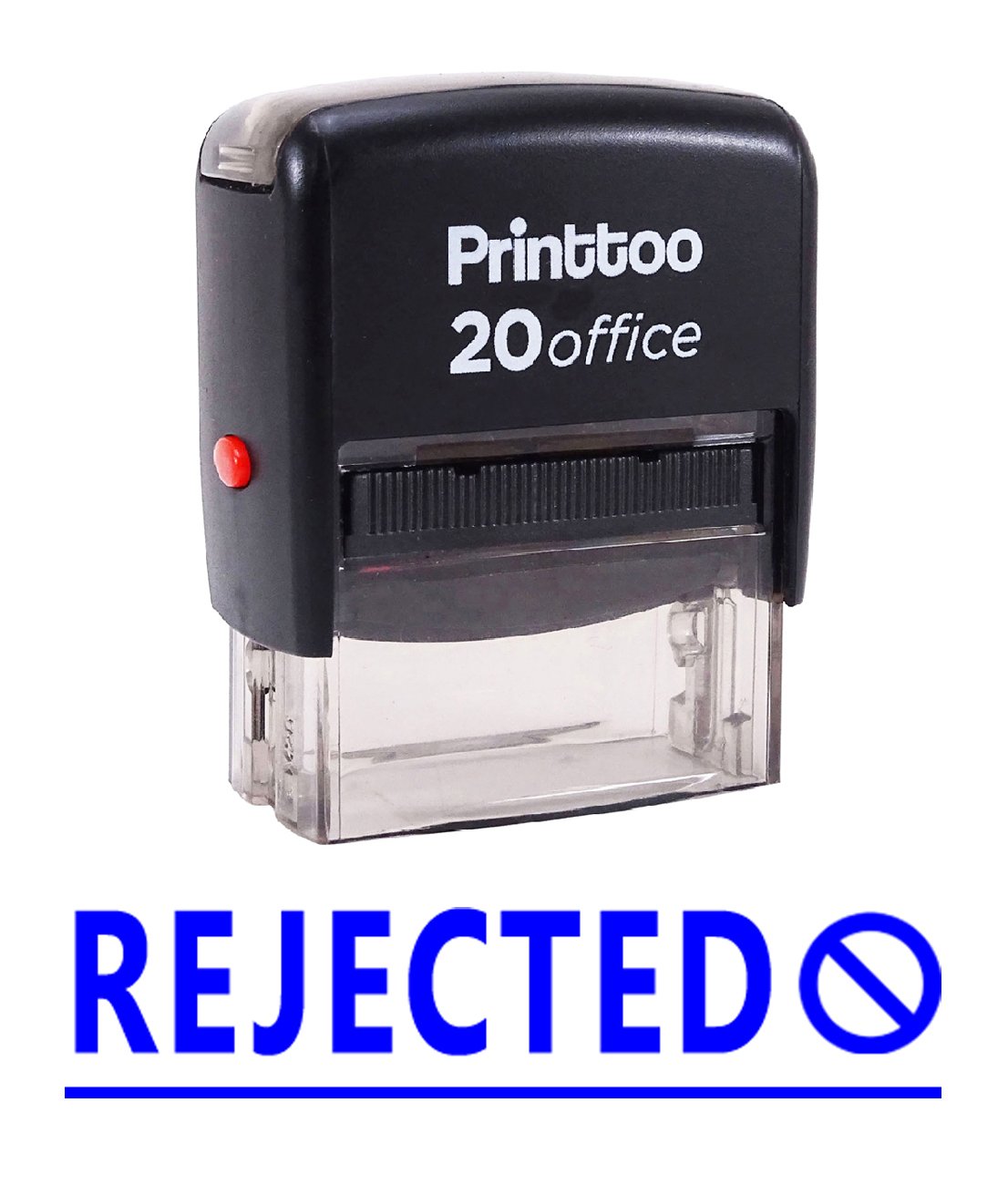 Custom Self-Inking Rubber Stamp for Office & Business - Printtoo Rejected Stamp in Blue | Perfect for Document Signing, Paperwork & Mail Stamping