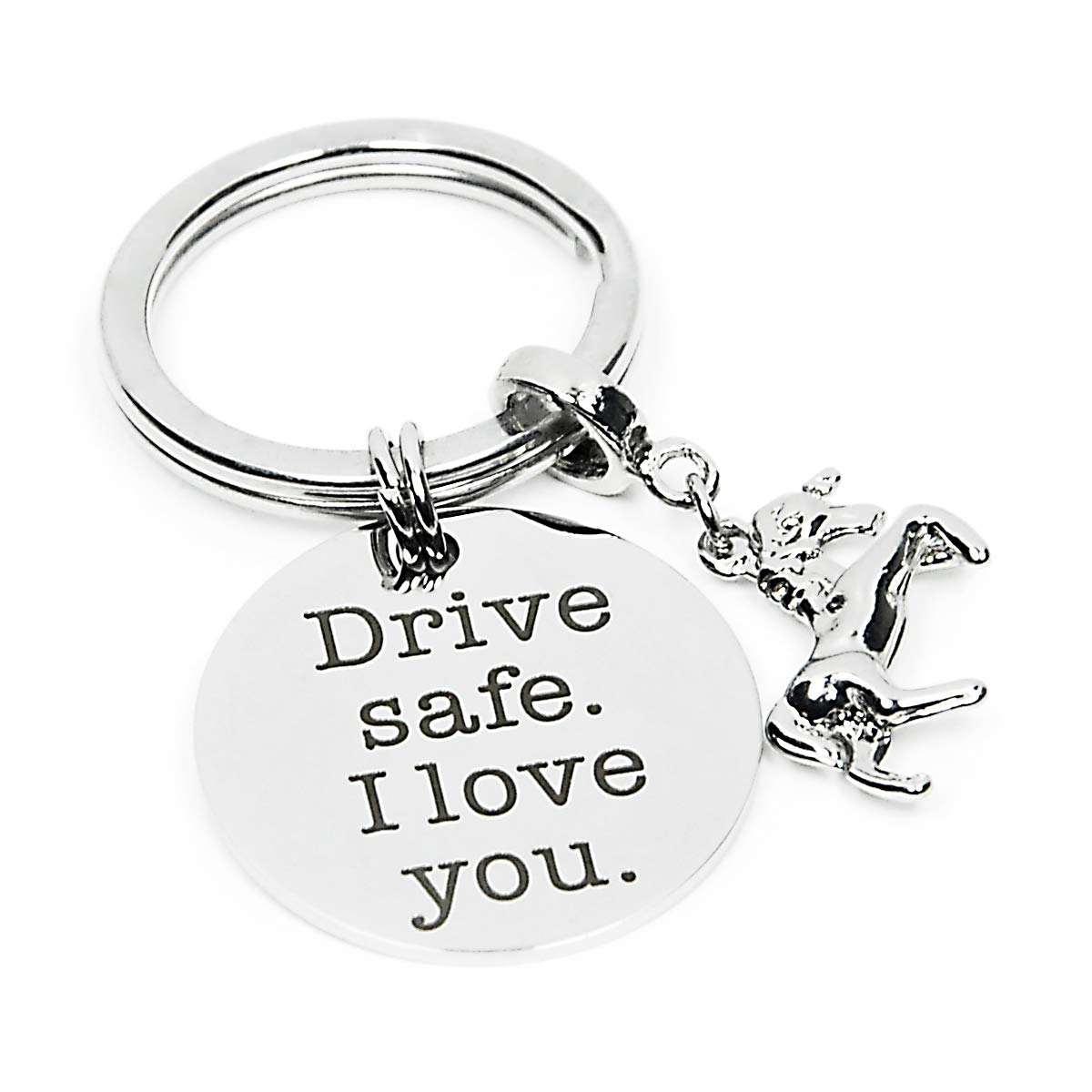 Drive Safe Keychain - Thoughtful Gifts for Husband, Dad & Boyfriend | Valentine's Day, Father's Day & Birthday Present | Perfect for Long Distance Relationships & Safe Travel Wishes