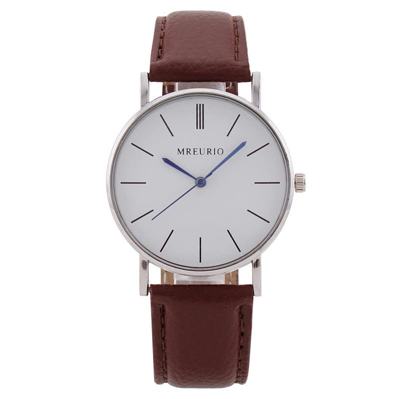 Sleek Minimalist Men's Quartz Watch - Leather Strap for Gifts & Daily Wear