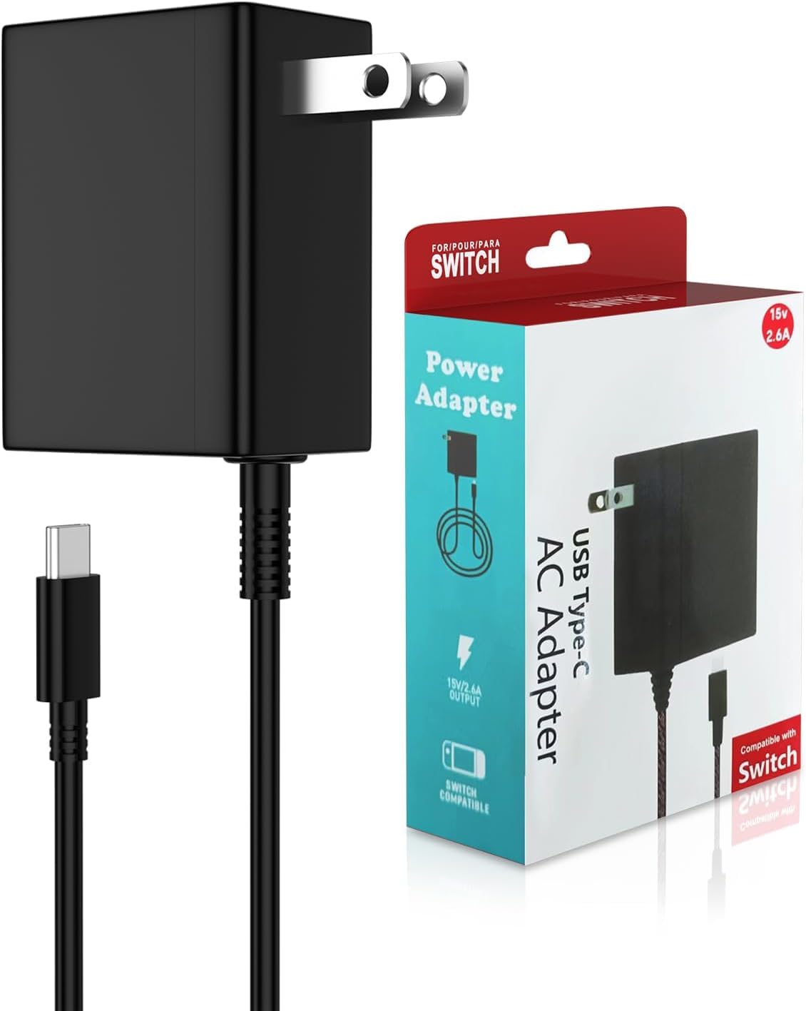 Fast Charger for Nintendo Switch & Steam Deck - USB C Power Adapter Compatible with Switch OLED & Dock - 60W PD Quick Charge - Perfect for Travel & Gaming Sessions