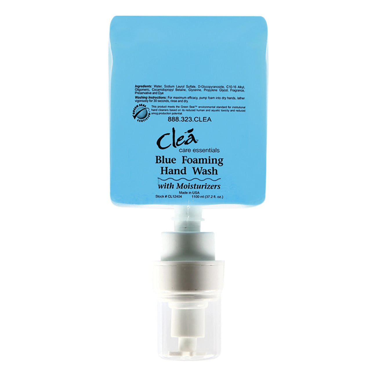 Cleá Versa Foam - Green Seal Certified Foam Soap Refill, 1100ml (4 Pack) - Eco-Friendly Hand Wash for Commercial & Home Use in Kitchens, Bathrooms & Offices