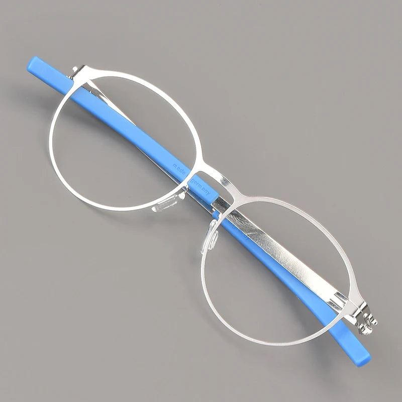Aimee Women's Full Rim Oval Round Screwless Steel Eyeglasses Frame 1178 - Lightweight & Durable Eyewear for Work, Reading & Fashion Accessories