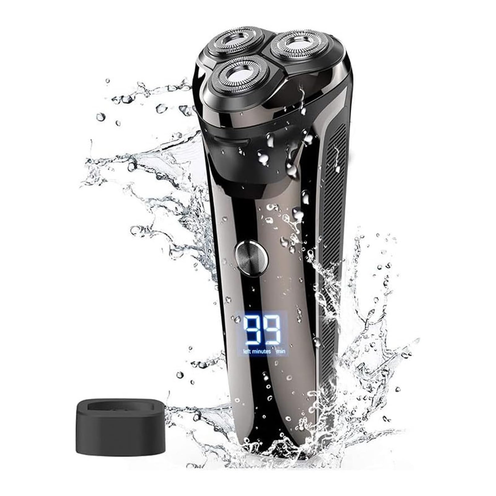 Premium Men's Electric Shaver - Rechargeable Waterproof Rotary Shaver for Wet/Dry Use | Powerful Facial Grooming Tool for Smooth Shaving at Home, Travel & Gym