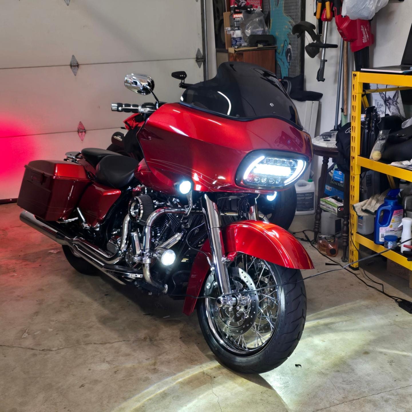 Eagle Lights Gen II LED Projection Headlight for 2004-2013 Harley Davidson Road Glide - High Visibility Motorcycle Headlight for Night Riding & Safety
