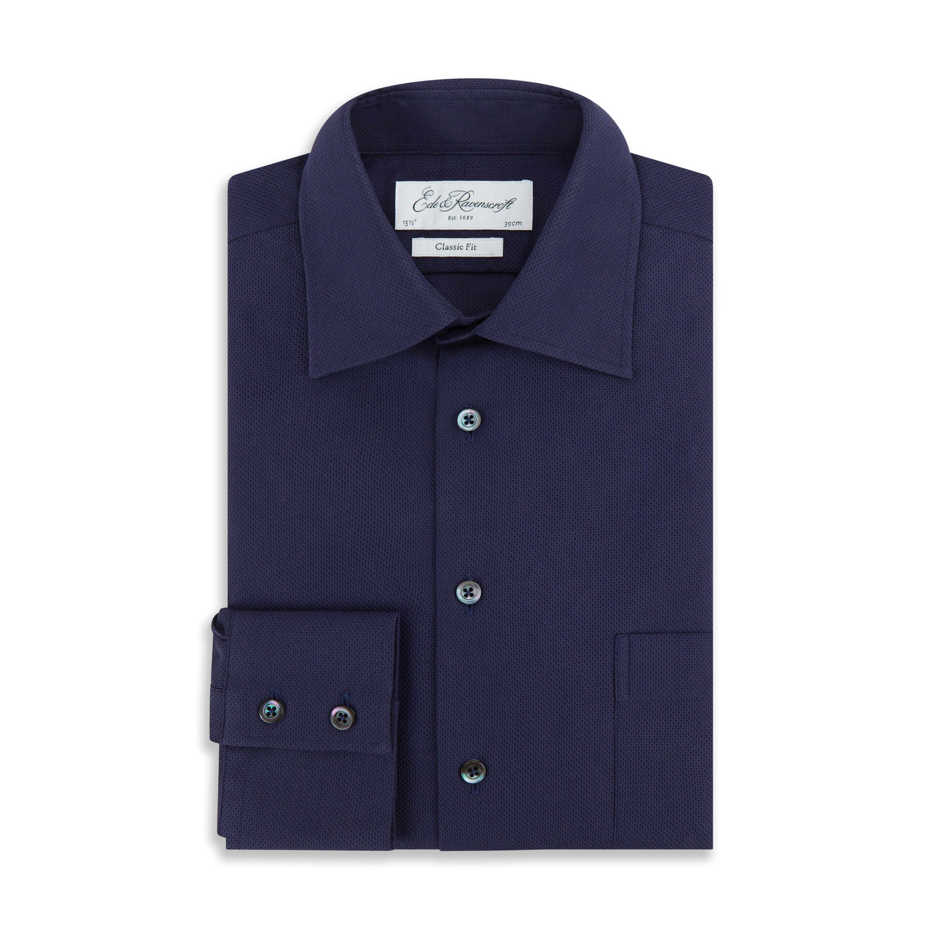Premium Aragon Navy Pique Cotton Shirt for Men - Breathable & Comfortable Casual Wear for Office, Travel & Outdoor Activities