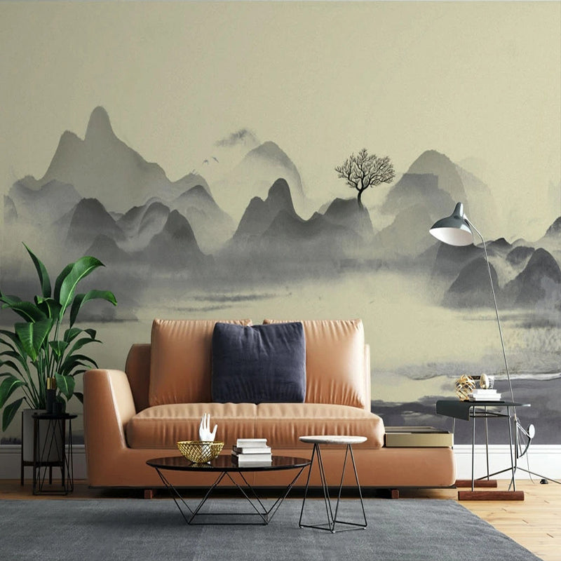 Cloudy Morning Lake Wallpaper - Stunning Nature Scenes for Home & Office Decor | HD Landscape Wall Murals for Living Room, Bedroom