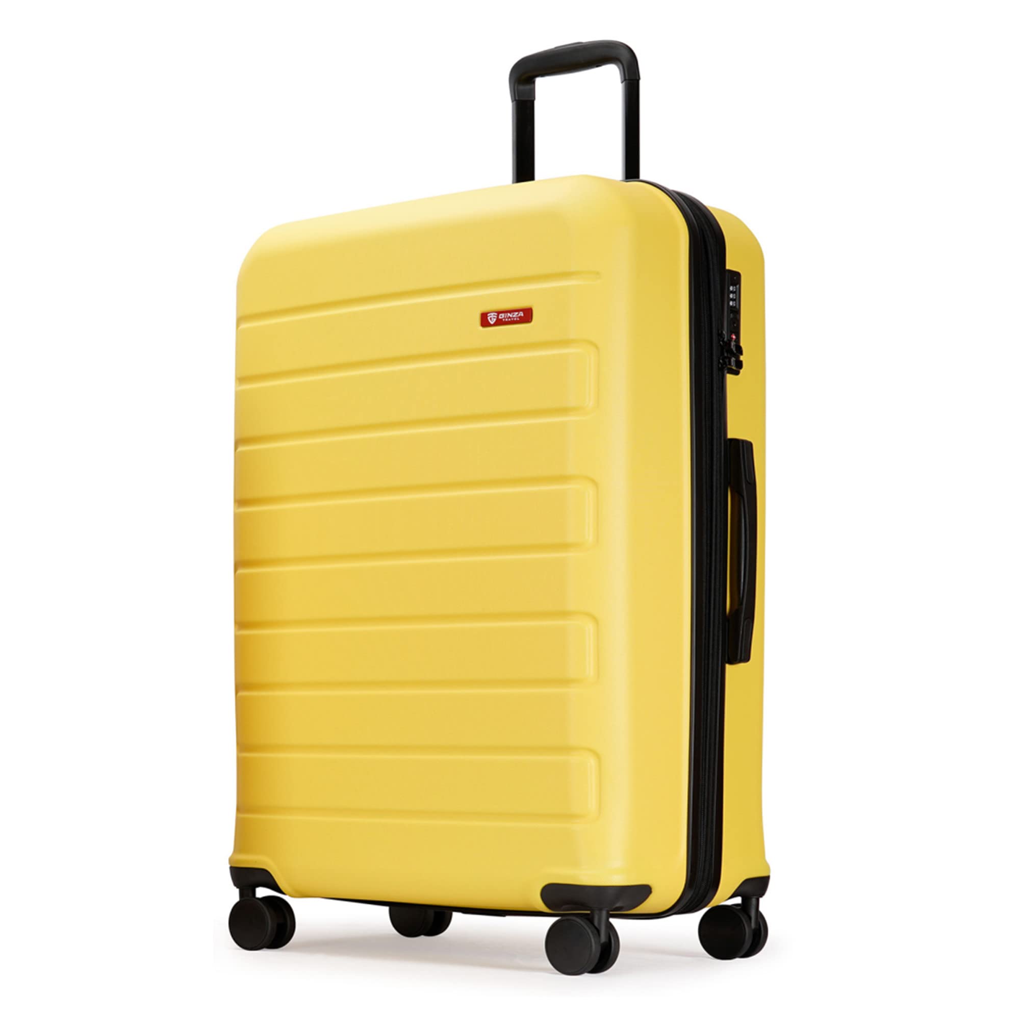 Yellow ABS Luggage with TSA Locks - 28-Inch Large Expandable Spinner Suitcase, Durable & Friction-Resistant for Travel, Business Trips & Vacation Packing