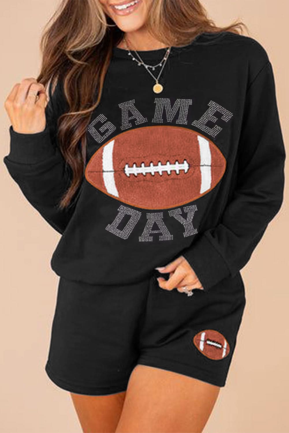Men's Casual Black Rugby Pullover Set - Comfortable & Stylish Sweatshirt & Pants Outfit for Sports, Lounge & Everyday Wear