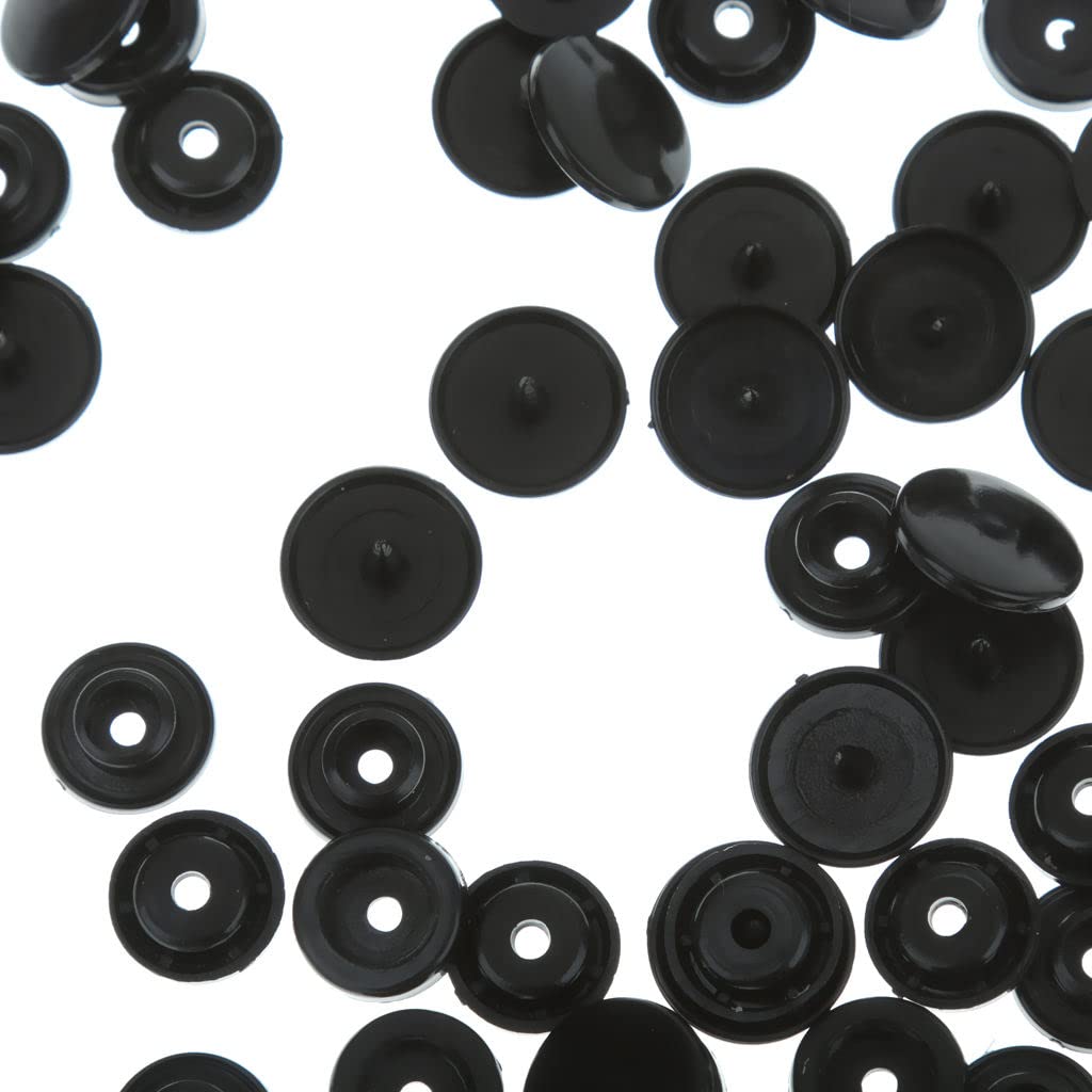 B Baosity 100-Pack Size 20 T5 Plastic Snap Buttons for Sewing - Fasteners for Cloth Diapers, Baby Bibs, DIY Crafts & Garment Making (Perfect for Moms, Tailors & DIY Enthusiasts)