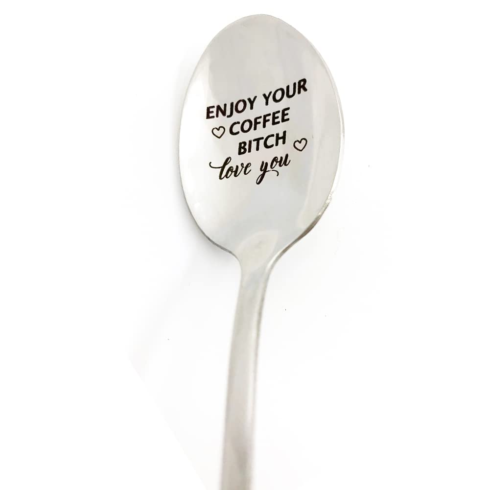 Best Friendship Gifts for Women - Engraved Coffee Spoon Set for Bestie, BFF, Tea & Coffee Lovers - Thoughtful Birthday, Christmas Gift for Her - Perfect for Daily Coffee Rituals & Special Occasions