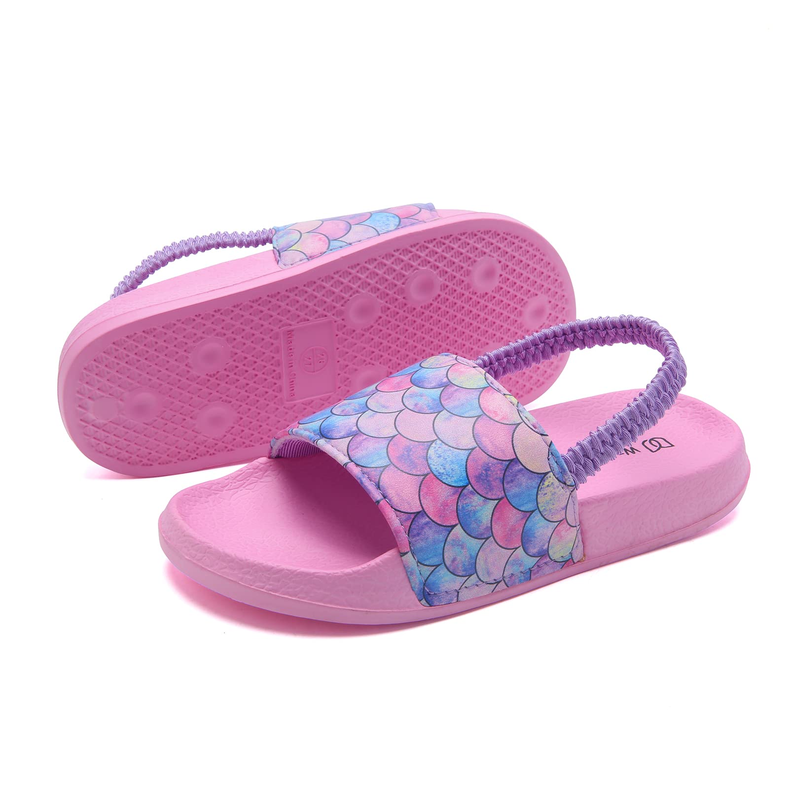 **WateLves Kids Sandals for Boys & Girls - Adjustable Back Strap Water Shoes for Beach, Pool & Swim - Non-Slip Toddler Slides for Outdoor Play & Water Activities**