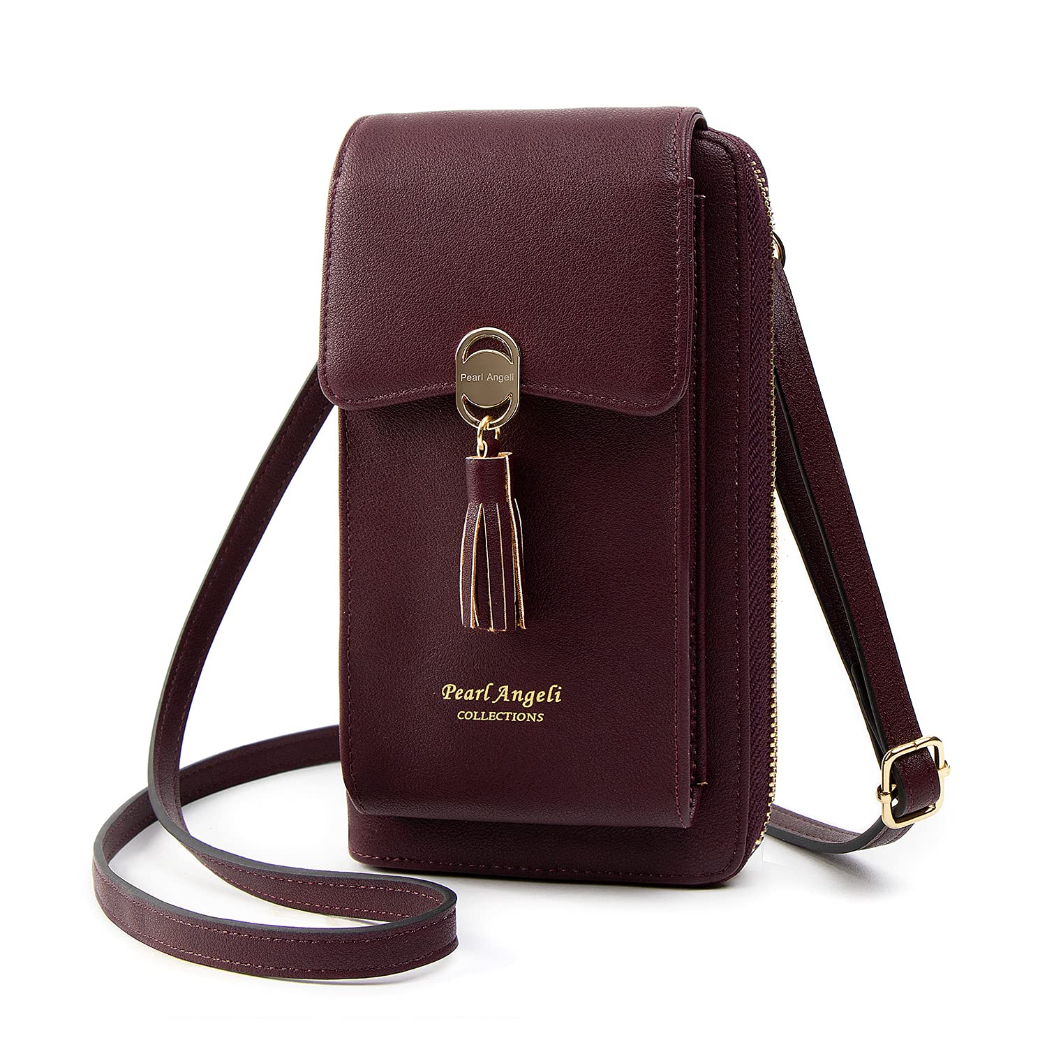 Pearl Angeli RFID Blocking Crossbody Phone Bag for Women - PU Leather Small Shoulder Purse with Wallet, Perfect for Travel, Shopping & Daily Use
