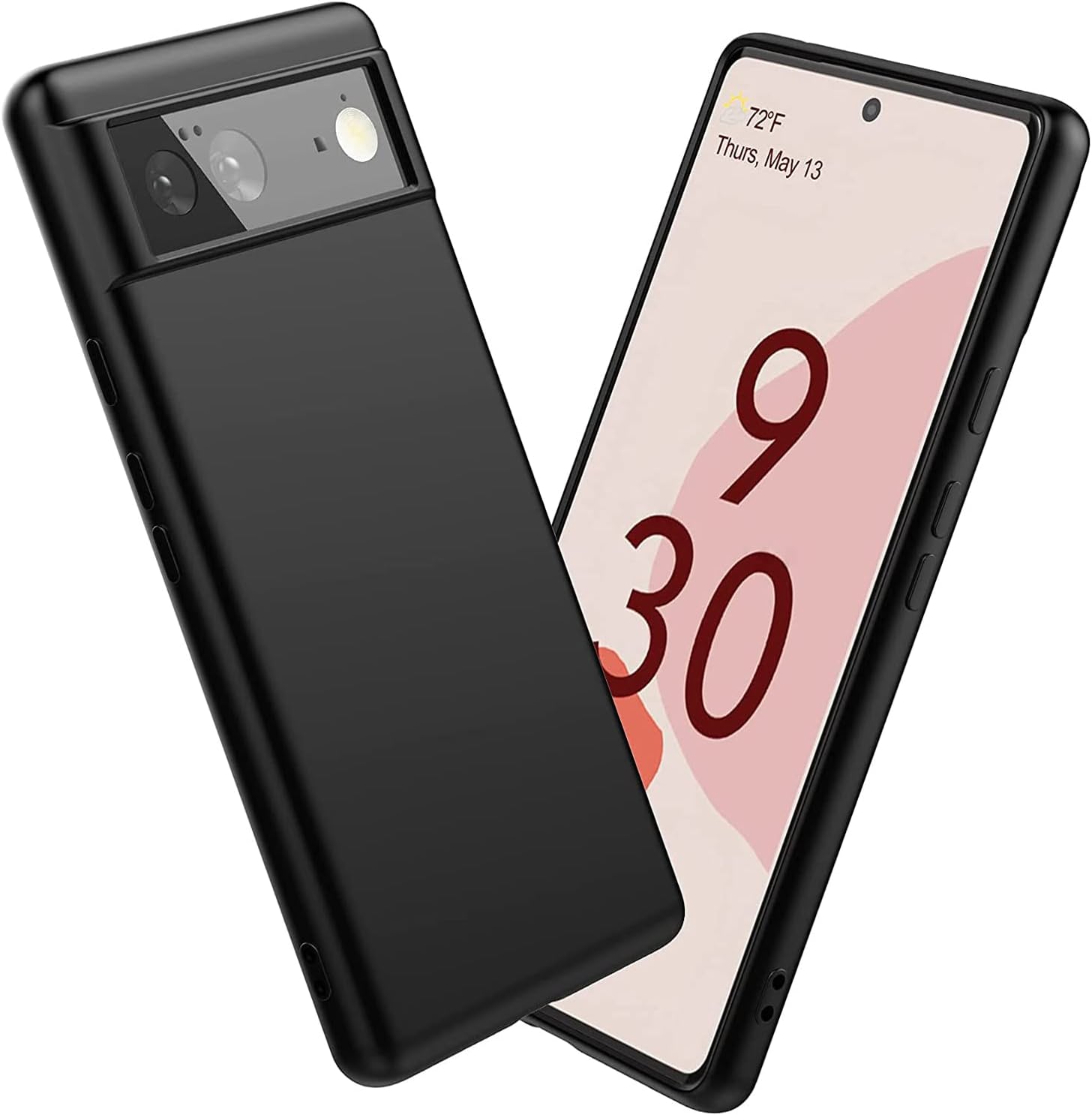 Premium Slim Matte Protective Case for Google Pixel 7 Pro - Soft Microfiber Lining & Lightweight Design in Classic Black | Perfect for Daily Use, Travel & Work Protection