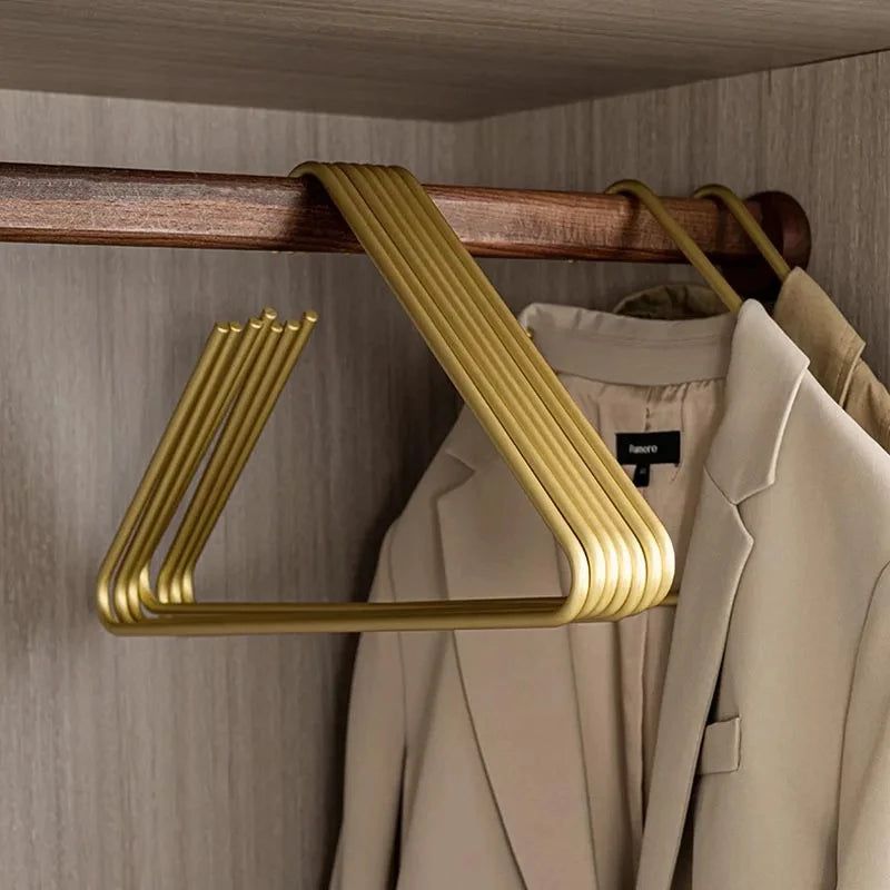 5-Pack Heavy Duty Triangle Clothes Hangers - Solid Metal Garment Hangers for Closet Organization, Pants, Skirts & Jackets - Space Saving Wardrobe Storage Solution