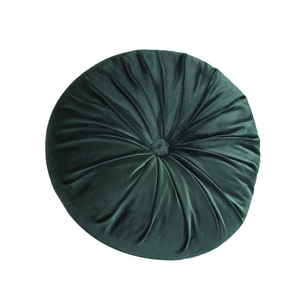 Luxury Round Velvet Throw Pillow - Handmade Pumpkin Cushion for Sofa, Bed & Car Decor | Soft Home Decorative Floor Pillow for Living Room, Nursery & Office