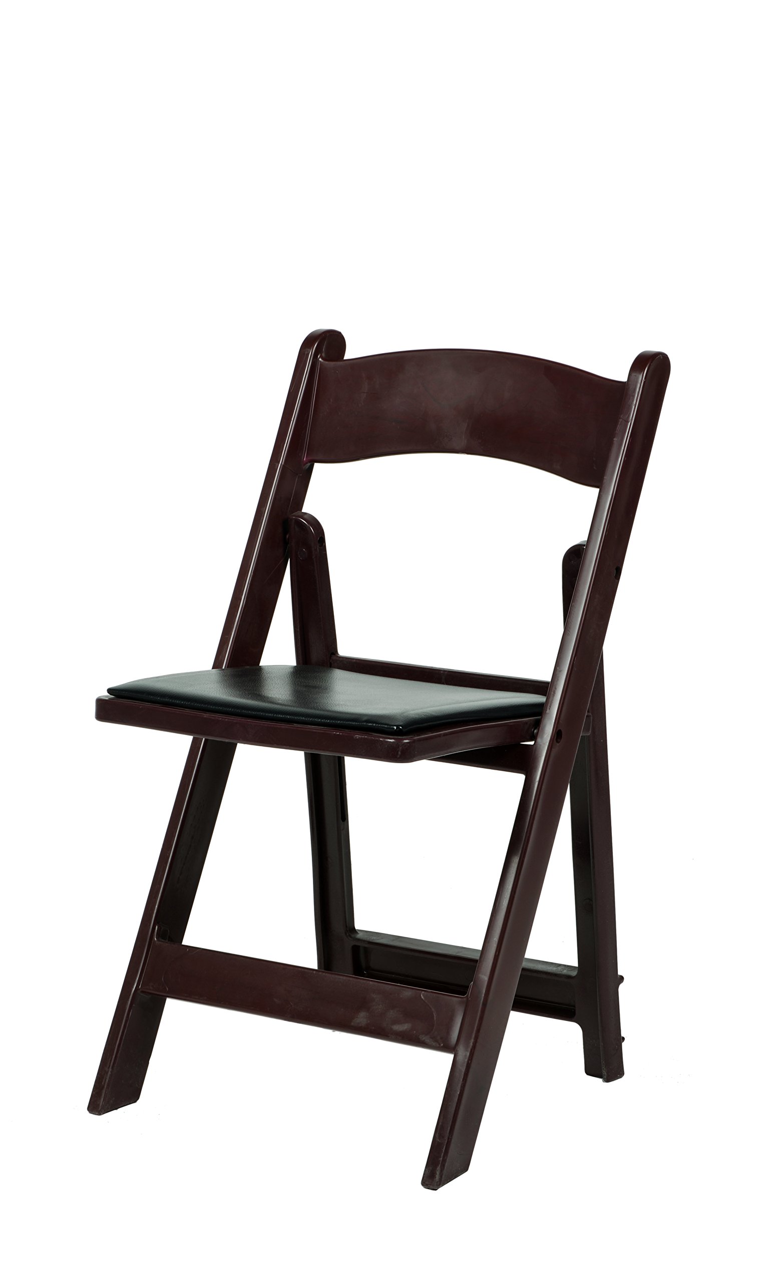 Premium Commercial Resin Folding Chairs - Mahogany Red (Set of 1) | Stackable, Durable & Space-Saving | Perfect for Weddings, Banquets, Conferences & Outdoor Events