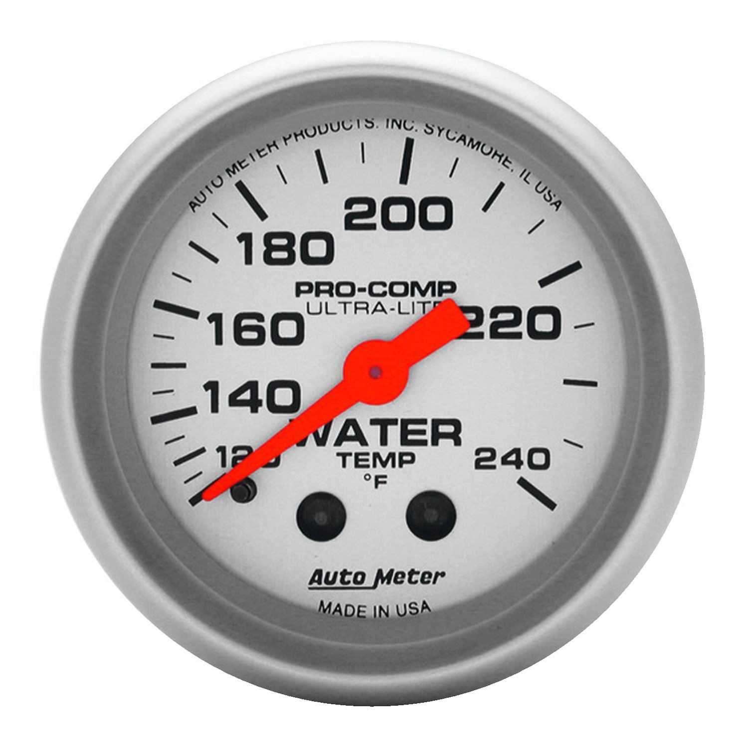 Auto Meter 4333 Ultra-Lite Mechanical Water Temperature Gauge - 2-1/16