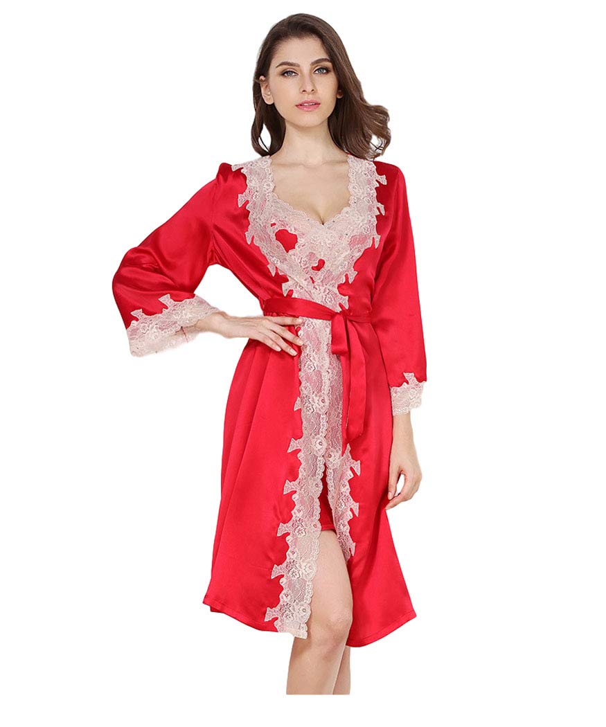 Seres Women's 100% Silk Pajama Set - Elegant Nightgown Nightdress with Robe & Skirt - Luxurious Silk Sleepwear for Comfortable Nights & Relaxing Evenings at Home