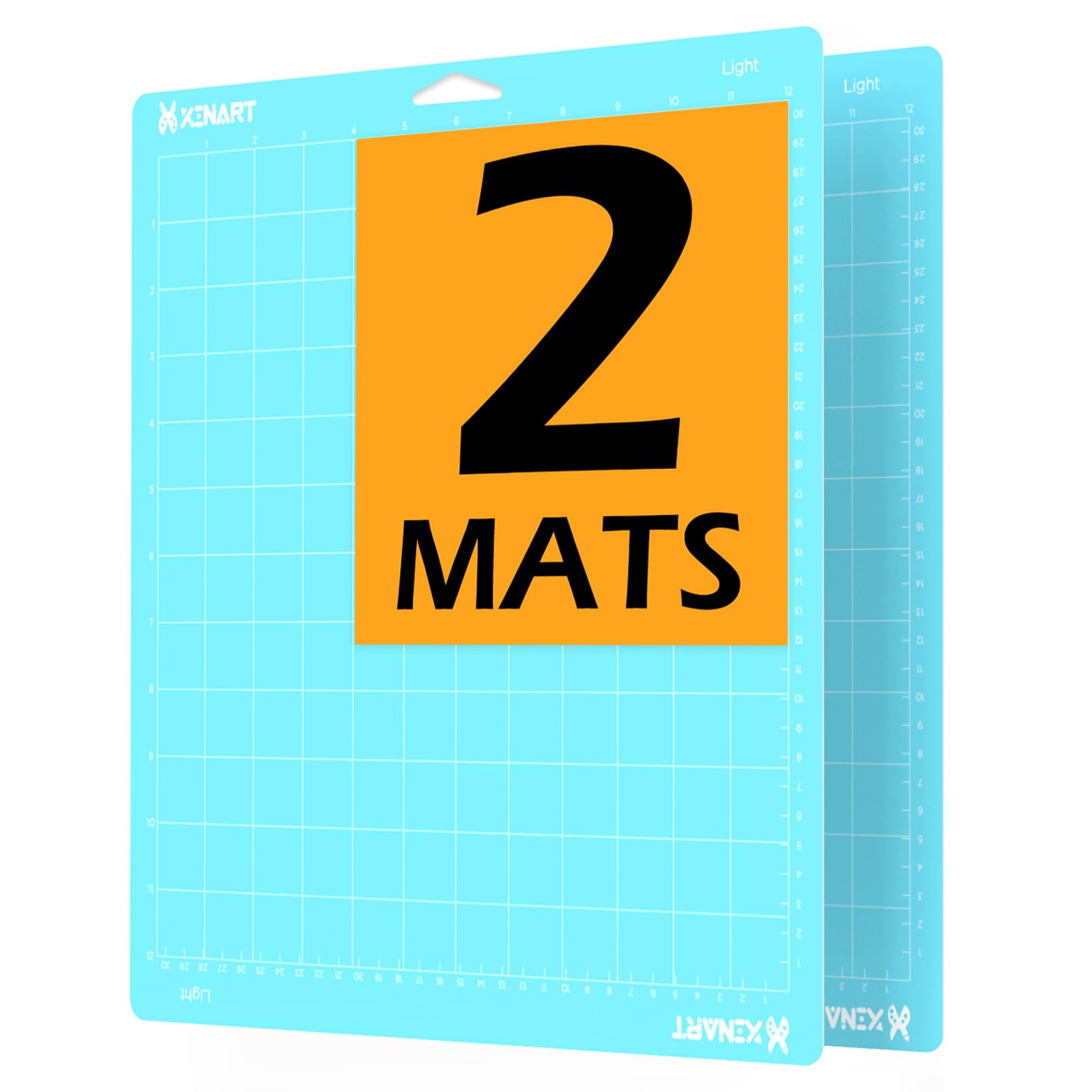 Premium 12x12 Inch 2-Pack Blue Light Adhesive Cutting Mats for Cricut Maker 3, Maker, Explore Air 2, Air & One - Replacement Mats for Cricut Machines - Perfect for DIY Crafts, Scrapbooking & Vinyl Projects