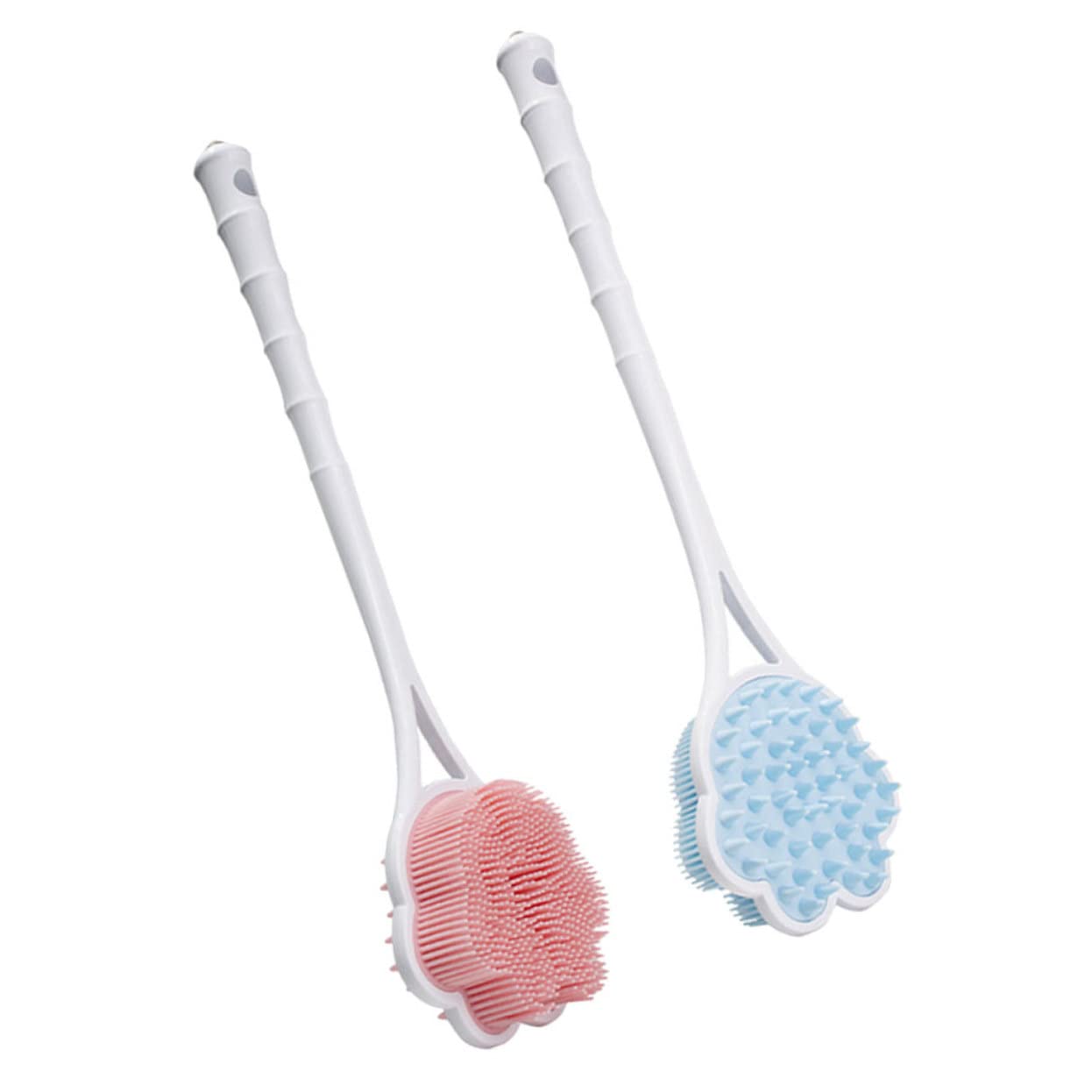 Healeved 2-Pack Silicone Bath Brush with Soft Silica Gel Bristles - Exfoliating & Massaging Body Scrubber for Shower, Spa, and Relaxation