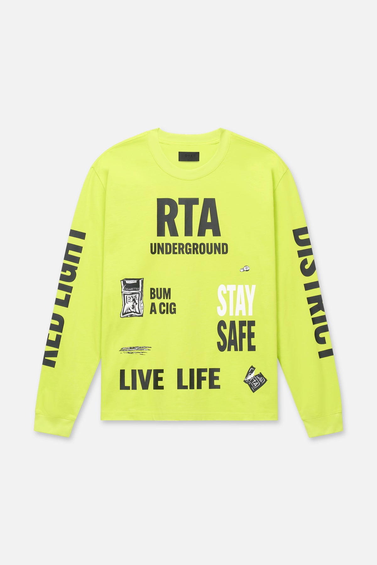 LAWRENCE Long Sleeve T-Shirt | Neon RTA Underground Streetwear | Perfect for Urban Fashion & Nightlife