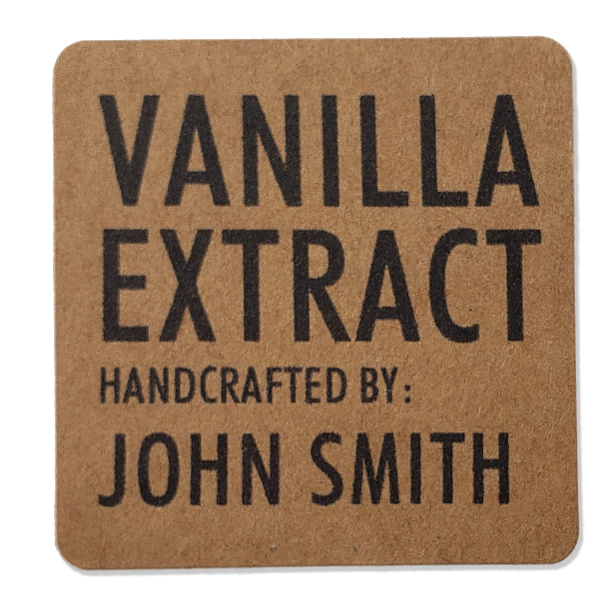 Handmade Personalized Vanilla Extract Labels 2x2