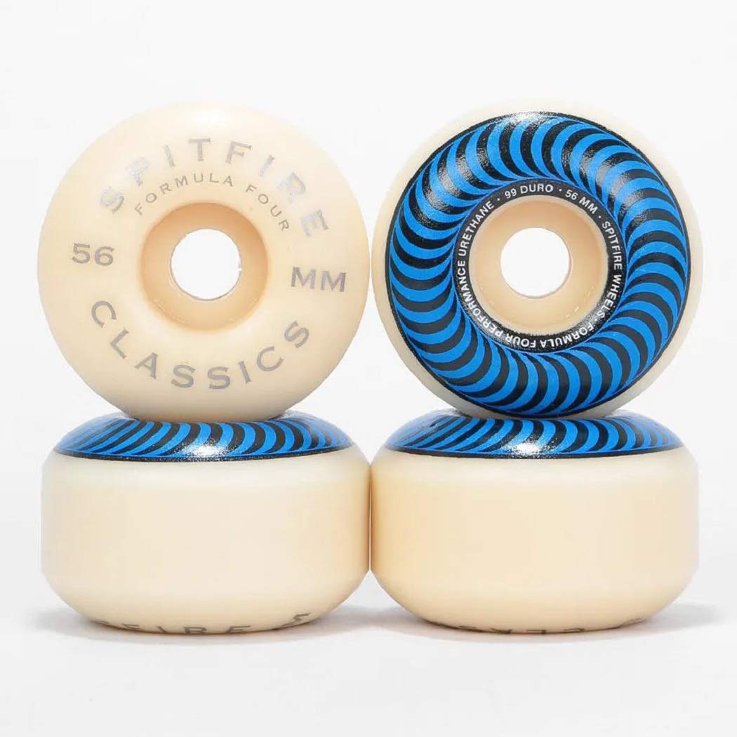 Spitfire Formula Four Classics 99A Skateboard Wheels - High-Performance Urethane Wheels for Street Skating, Park Riding & Technical Tricks | Durable & Smooth Ride for Skateboarders