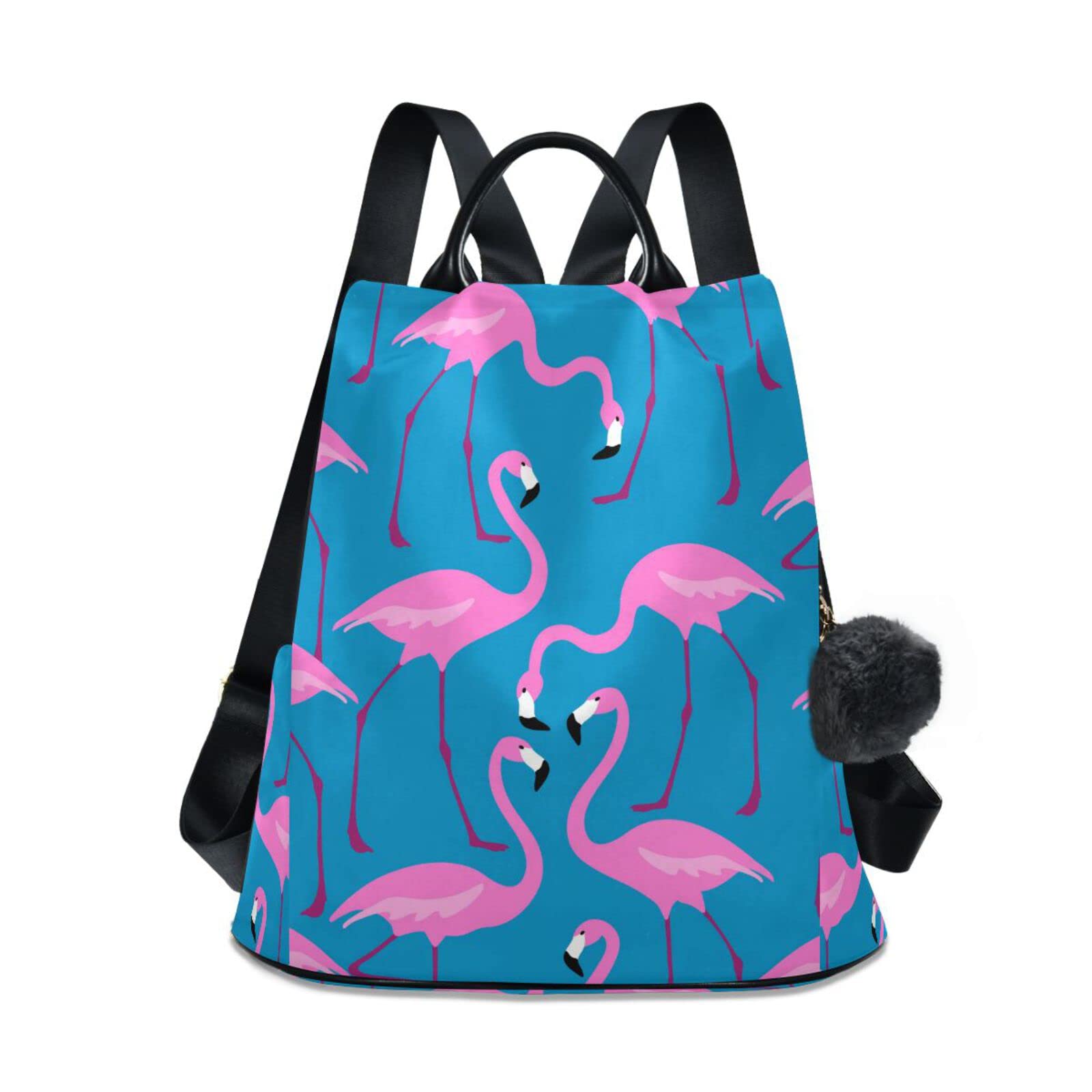 OTVEE Women's Exotic Tropical Pink Flamingo Backpack - Anti-Theft Fashion Purse for Travel, Work & School | Stylish Casual Daypack for Beach, Shopping & Outdoor Adventures