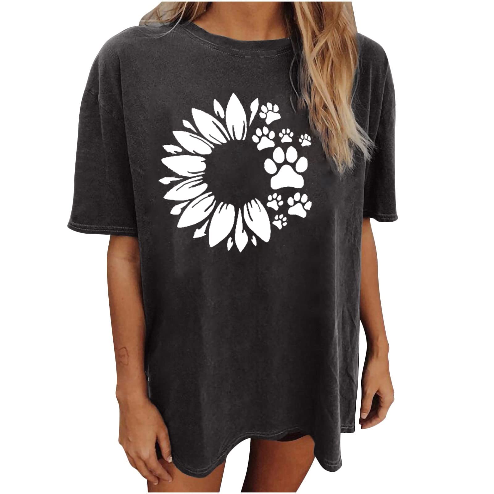 Boho Printed Women's T-Shirt - Round Neck Short Sleeve Loose Blouse Top | Casual Wear, Summer Outfits, Beach Vacation & Festival Fashion