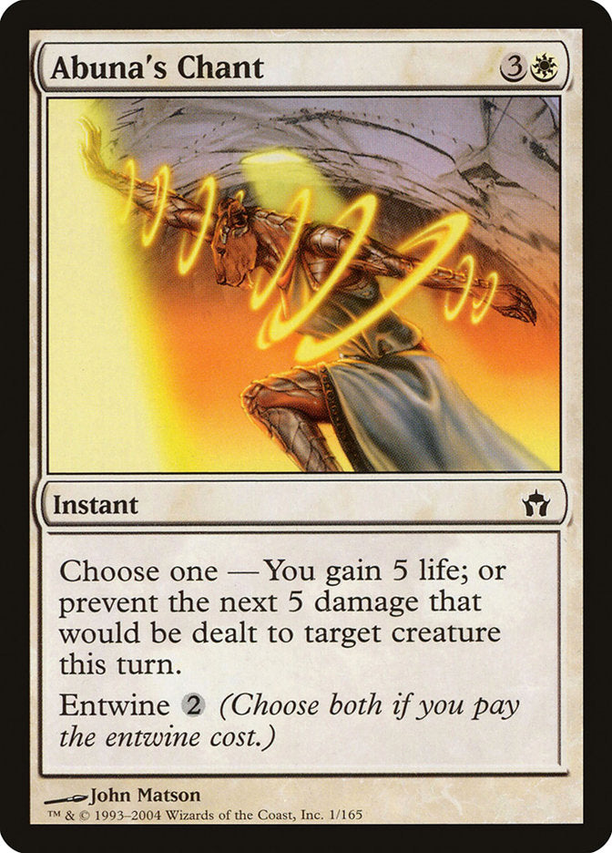Abuna's Chant [Fifth Dawn] - MTG Magic The Gathering Card - Rare Collectible Trading Card Game - Perfect for Deck Building & Commander Format