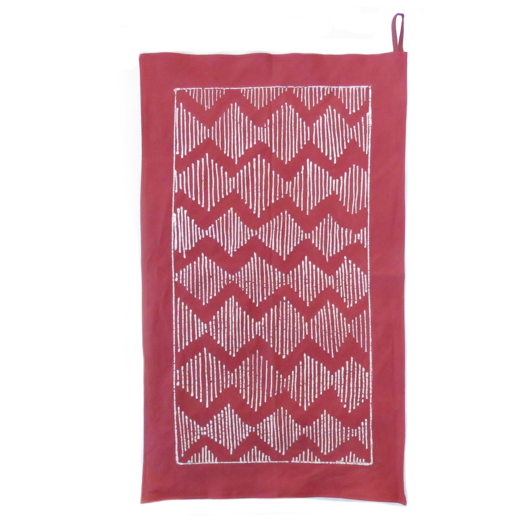 Premium Tribal Cloth Crimson Tea Towel - 100% Cotton Absorbent Kitchen Towel for Dishes, Hands & Countertops - Perfect for Drying, Cleaning & Decorating Modern Kitchens