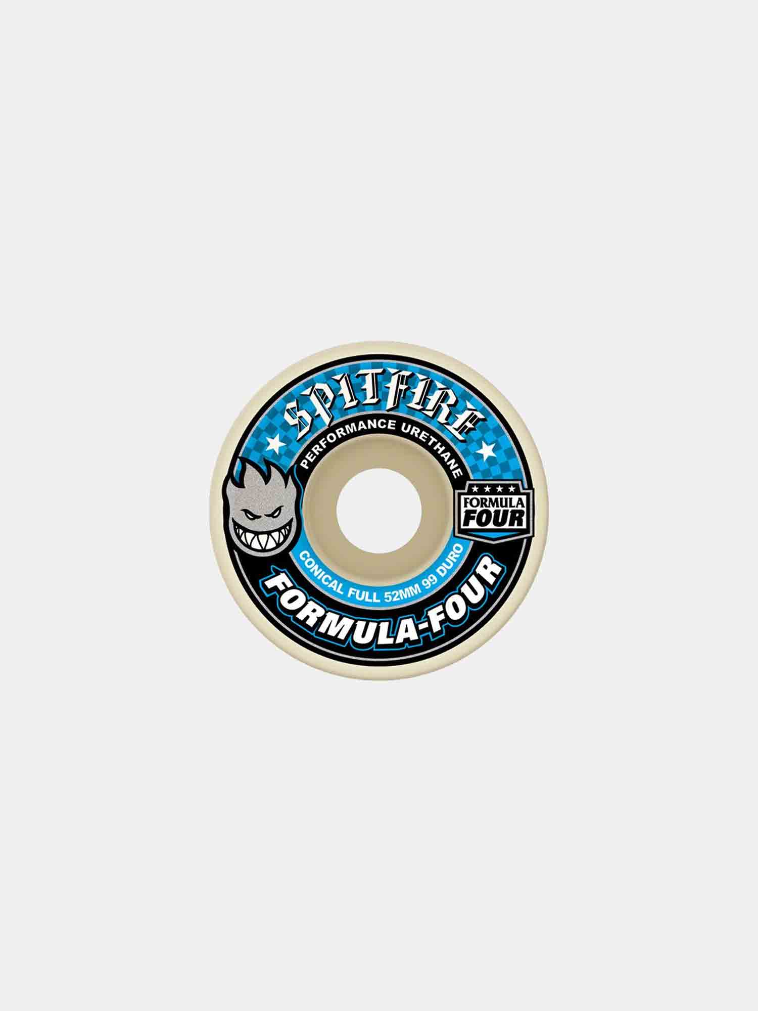 Spitfire Formula Four 99D Conical Skateboard Wheels - High Performance for Street & Park Skating - Perfect for Tricks & Smooth Rides