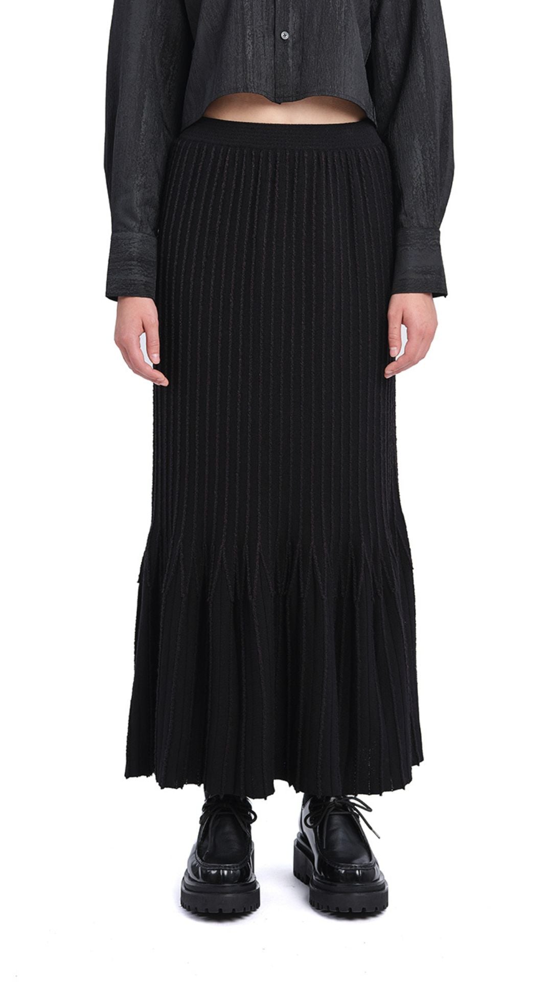 Women's Knitted Fishtail Skirt - Soft Stretchy High Waist Midi Skirt for Fall & Winter | Perfect for Office, Party, and Casual Outfits